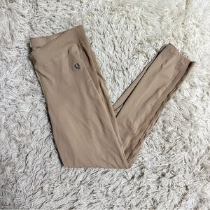 Women’s XL Tan TuffRider Knee Patch Horseback Riding Tights Breeches. Good Cond.